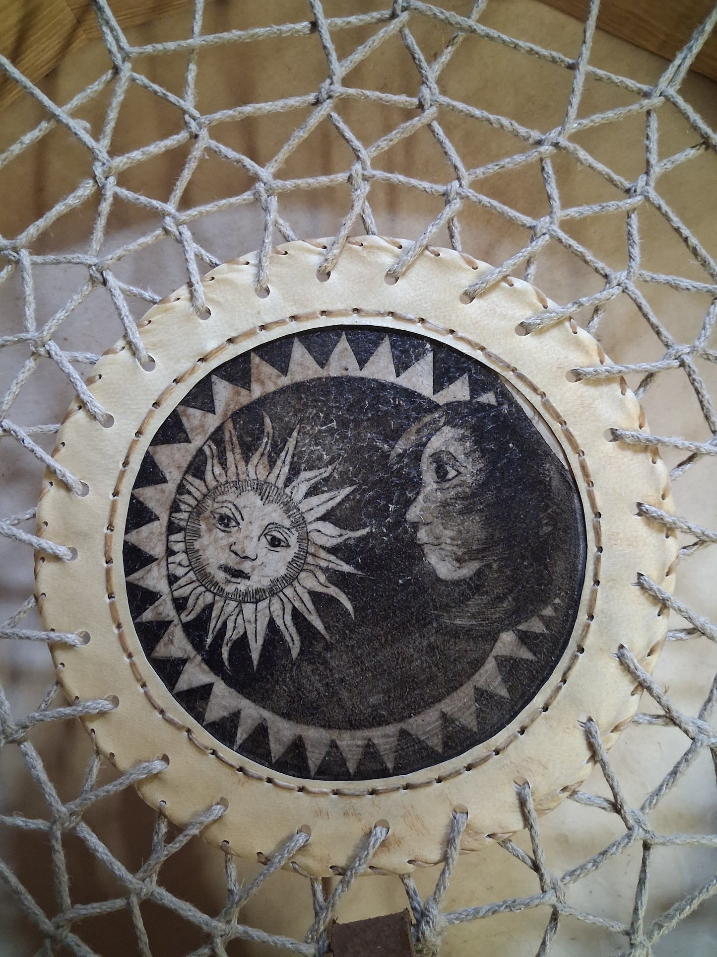 Tambour artisanal peau de Bouc 50cm — Tambours Sacrés