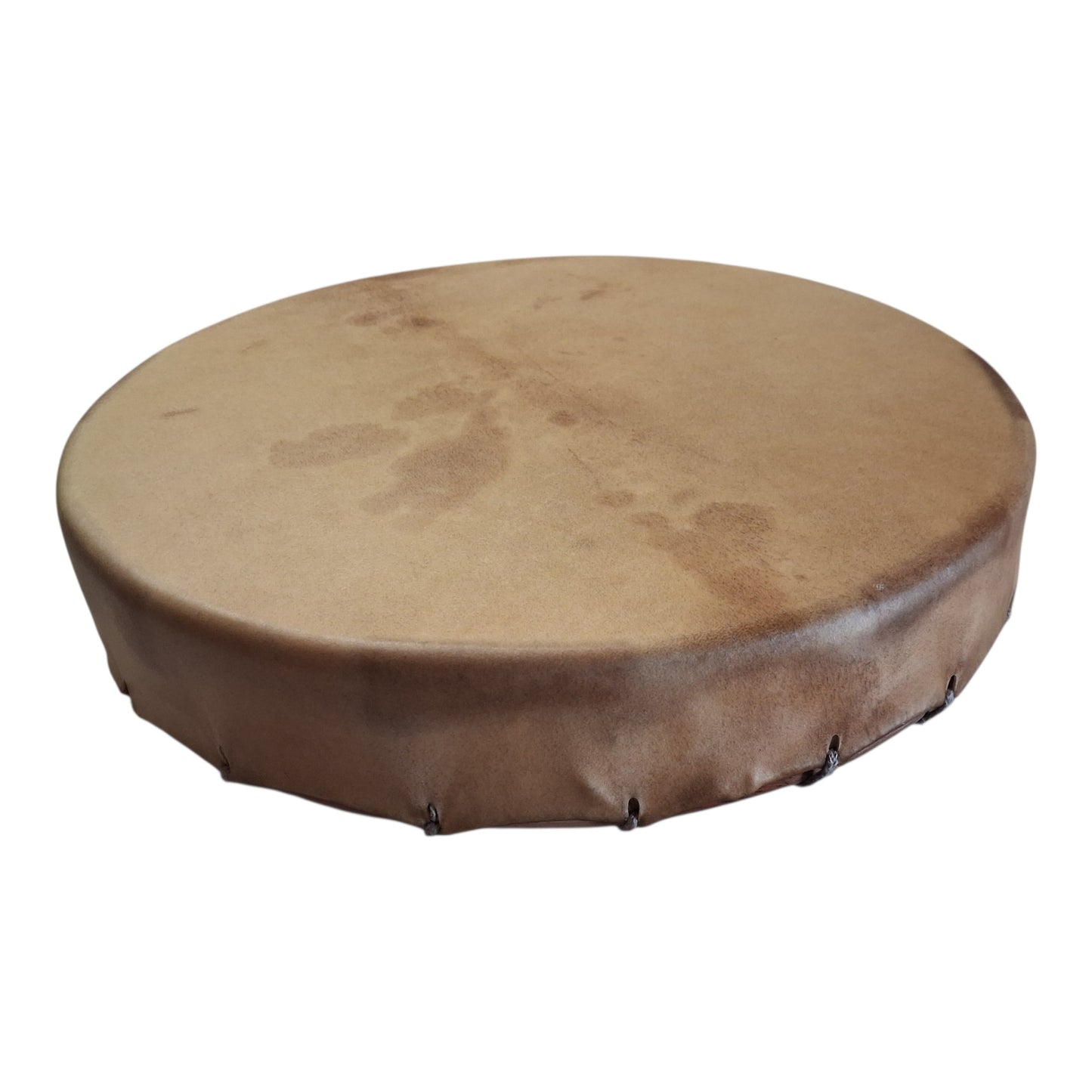 Tambour artisanal peau de Daim 42cm — Cadre multi-essences
