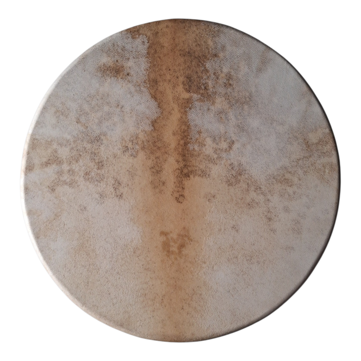 Tambour Chamanique Pyrénéen artisanal peau de bouc 42cm poignée en étoile - Tambours Sacrés Pays Basque