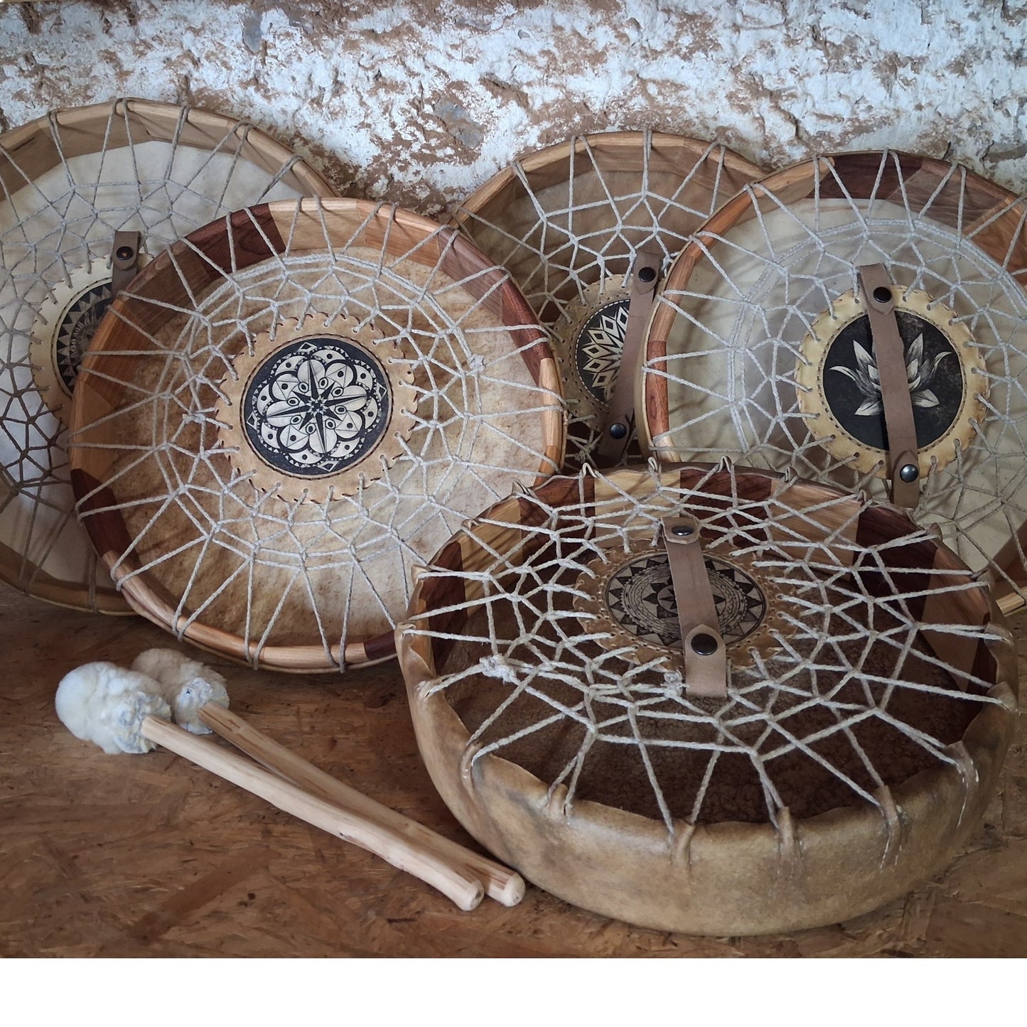 Tambour Pyrénéen sur mesure fabriqué à la main - Tambours Sacrés