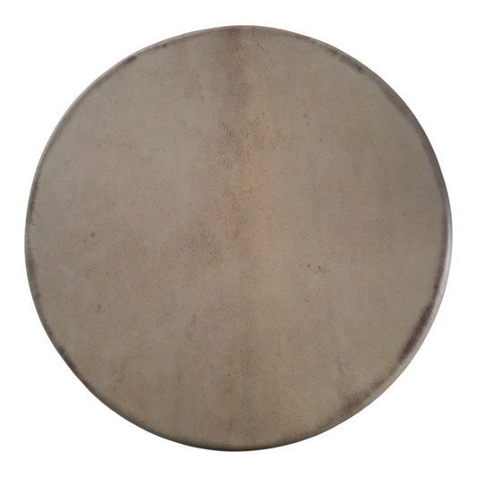 Tambour Chamanique Pyrénéen artisanal peau de daim 38 cm gravure Mandala 1 - Tambours Sacrés Pays Basque