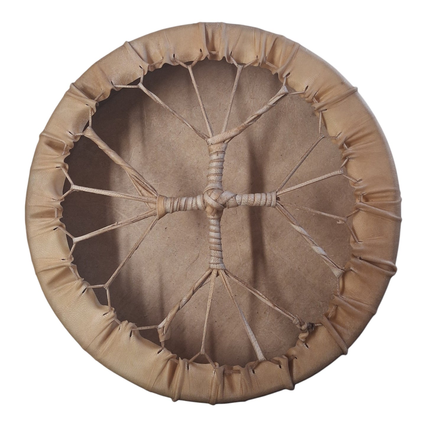 Tambour artisanal peau de Bouc 42cm — Cadre multi-essences