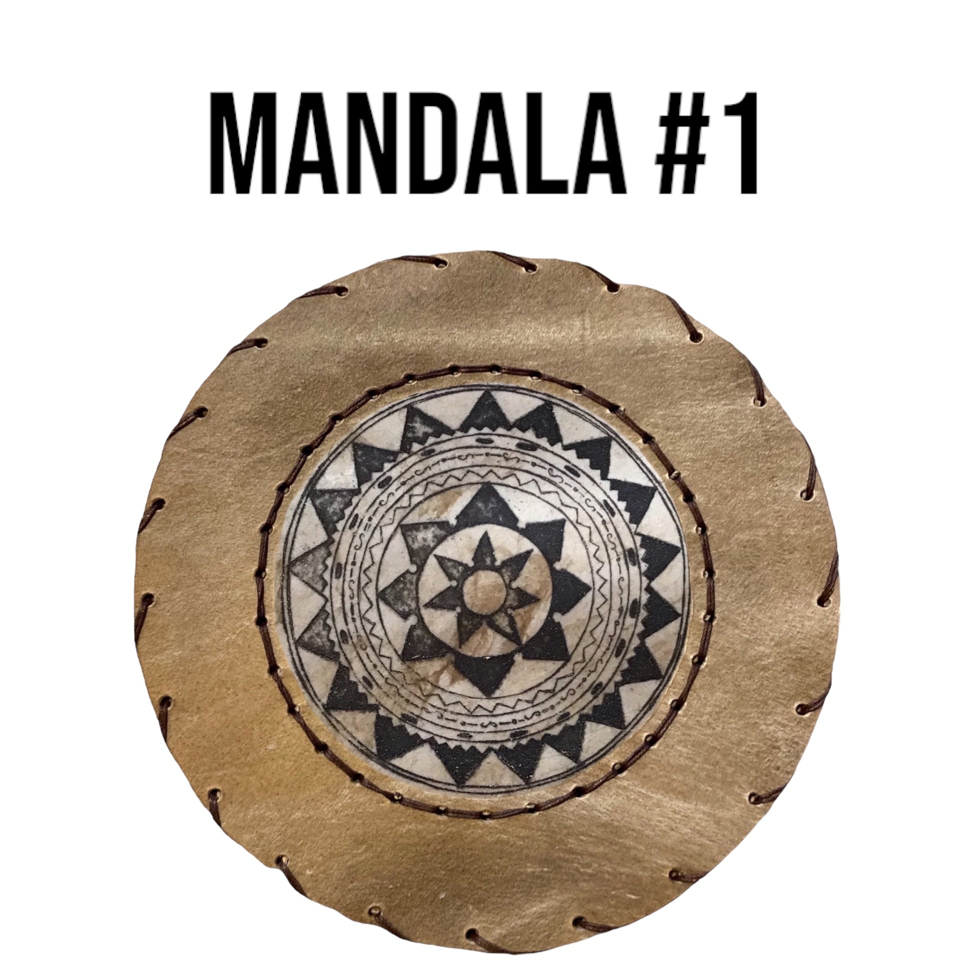 Mandala 1 gravure artisanale sur tambour pyrénéen et artisanal - Tambours Sacrés Pays Basque